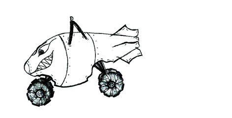 bomber monster truck black and white © Elizabeth