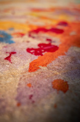 Fototapeta premium close up of red and yellow paint