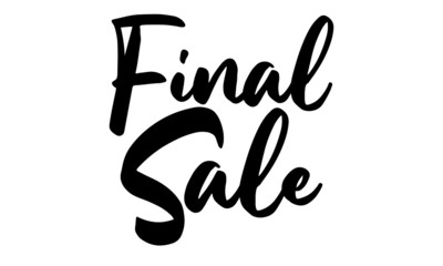 Final Sale Calligraphy Hand written Letters. On White Background