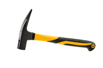 Black roofing hammer isolated on white background