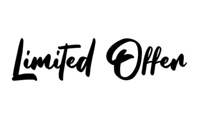 Limited Offer Calligraphy Hand written Letters. On White Background