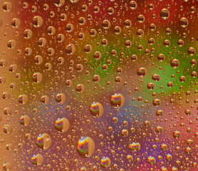 abstract water drops on a colored background