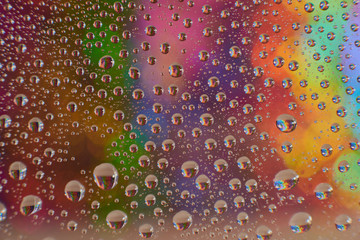 abstract water drops on a colored background