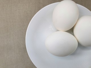 eggs in a white plate 
