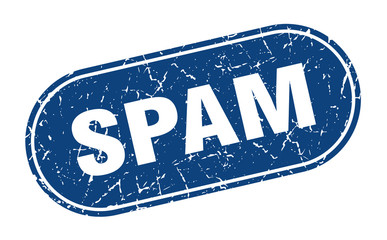 spam sign. spam grunge blue stamp. Label