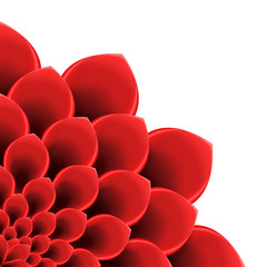 Background with red flower with space for text. Vector Illustration