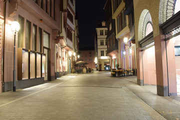 Fototapeta na wymiar Nightscape of Altstadt (old town), Frankfurt am Main, Germany