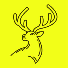 animal; christmas; reindeer; silhouette; nature; illustration; elk;
isolated; wildlife; color; mammal; cartoon; icon; antler; horn; santa;
winter; brown; wild; signs; logo; art; design; background; bl