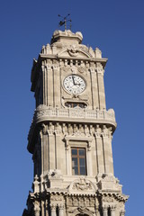 Fototapeta na wymiar Spring day.Photo of an old clock.The photo was taken in Istanbul.
