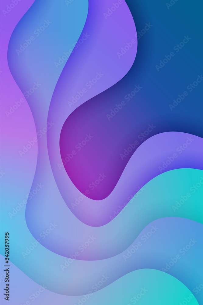 Canvas Prints modern abstract illustration with colorful abstract wave background