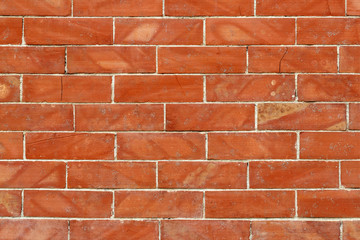 texture of a wall in red bricks