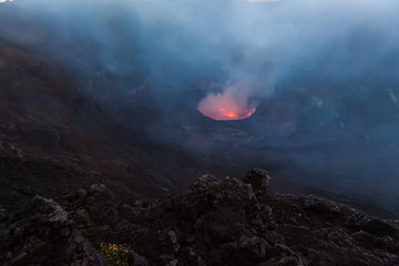Fototapeta premium Crater area of an active volcano