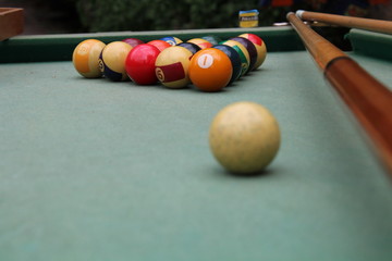 Billiard Table with Balls