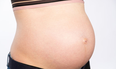 Belly of a pregnant woman