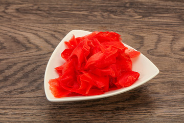 Asian cuisine marinated ginger root