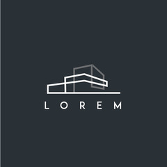 architect, architecture, home building logo. modern icon, template design