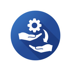 Transferring skill icon vector illustration