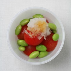 枝豆とトマトの和風だしあえ