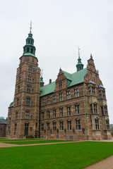 View of the historic Rosenborg Castle in Copenhagen, Denmark