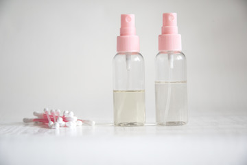 oil and collagen in bottles