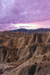 The desert of taverns at sunset in Almeria