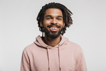 Portrait of a young african man wearing hoodie