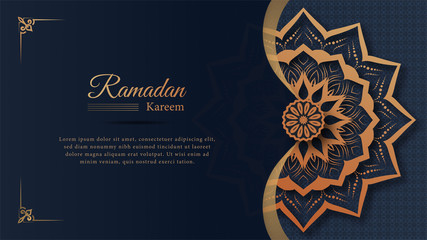 Ramadan Eid Mubarak mandala background