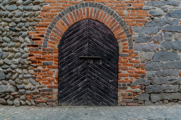 Fototapeta na wymiar In the medieval village of Candelo. Known as Ricetto di Candelo (Shelter of Candelo), aged of 14th century.