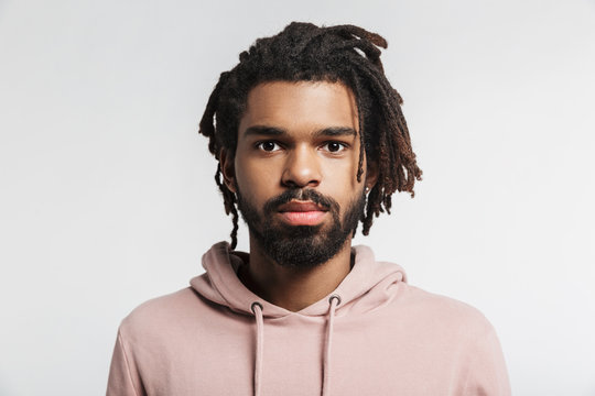 Portrait of a young african man wearing hoodie