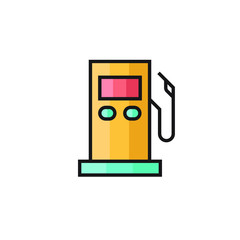 gas station icon vector illustration filled outline design