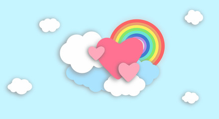 Love and Rainbow in the sky
