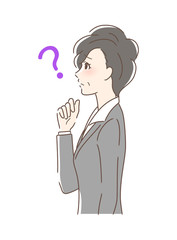 不安・疑問・悩みを感じる女性の横顔