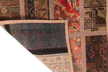 Old and modern Persian Colourful Arabesque and handmade carpet, rug gelim, patchwork, and Gabbeh with the pattern.