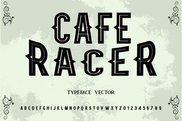 alphabet handwritten style black font Script Typeface handcrafted vector label design Typography Illustration