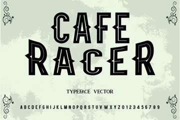 alphabet handwritten style black font Script Typeface handcrafted vector label design Typography Illustration