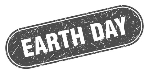 earth day sign. earth day grunge black stamp. Label