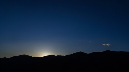 moon over the mountains