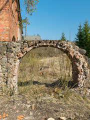 old stone circular arch