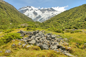 Fototapeta na wymiar Mount Cook National Park in the South Island of New Zealand