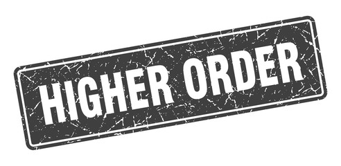 higher order stamp. higher order vintage black label. Sign