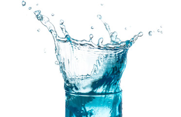 Fototapeta na wymiar Splash water, clean water, isolated on a white background