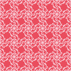 Floral Letter D Background Seamless Pattern