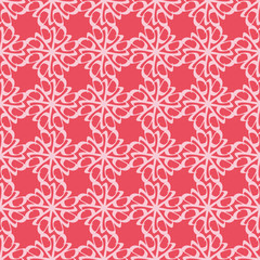 Floral Letter D Background Seamless Pattern