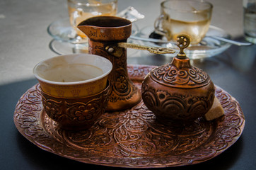 Traditional Turkish coffee served in Bosnia, Sarajevo