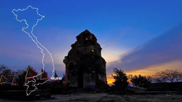 Cham Tower. Mui Ne. Phan Thiet. Vietnam.