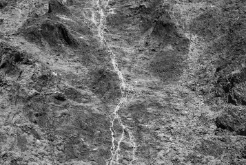 the collapse of the rock in the form of a mud stream frozen structure stone remains of the rock