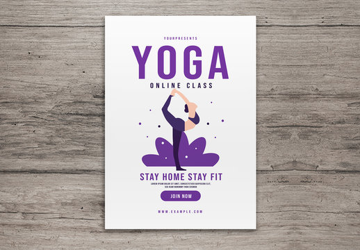 Yoga Online Class Flyer Layout