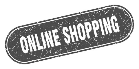 online shopping sign. online shopping grunge black stamp. Label