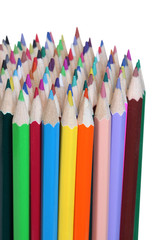 alignement crayons de couleurs	