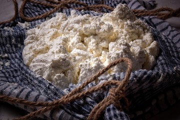 Homemade cottage cheese 